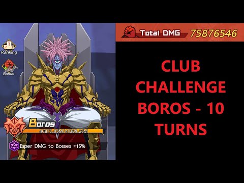 Survive for 10 turns! Club Challenge Boros | One Punch Man: The Strongest