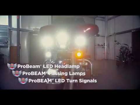 ProBEAM Flat Style Amber/White Dynamic Ringz LED Turn Signals for Harley Davidson by Custom Dynamics