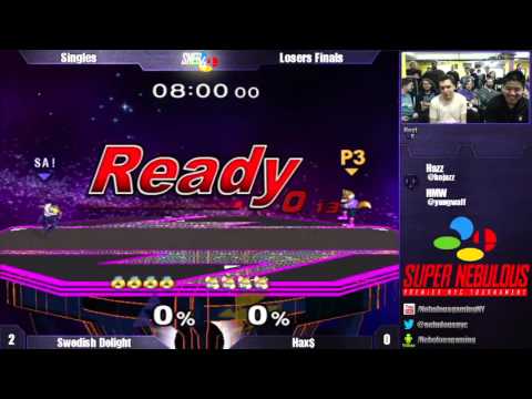 Super Nebulous 4 Losers Finals - Swedish Delight (Sheik) vs Hax$ (Fox)