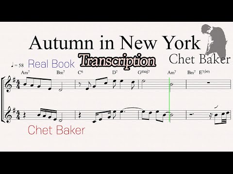 Autumn in New York - Chet Baker (Transcription)