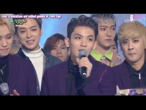 [6TOTSubs] 160129 Music Bank - TEEN TOP #WarningSign2ndWin Winning Speech + Encore