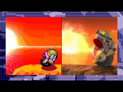 Kirby Super Star - Revenge of Meta Knight cutscene comparison (SNES vs DS)