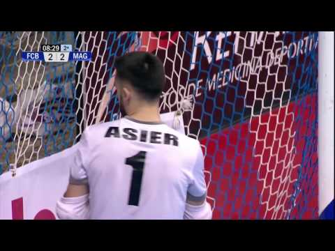 Paradas de Asier en el FC Barcelona Lassa - Magna Gurpea. Copa España. Cuartos