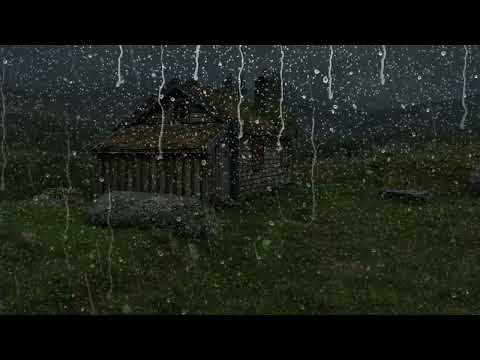 Duerma Instantáneamente en 3 Minutos con Sonido de Lluvia en Techo en la Granja en Bosque Brumoso