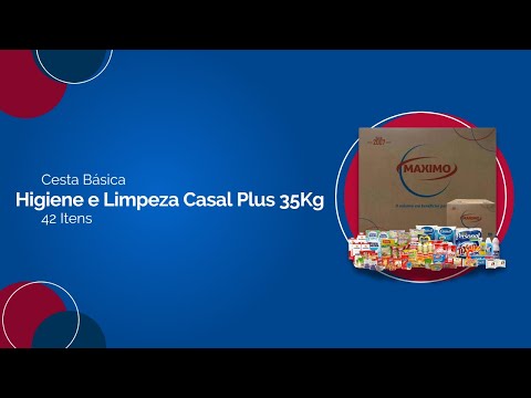 Cesta Básica Higiene e Limpeza Casal Plus 35kg - 42 Itens