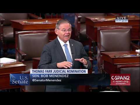 Menendez Decries Dangers of Thomas Farr Nomination to District Court