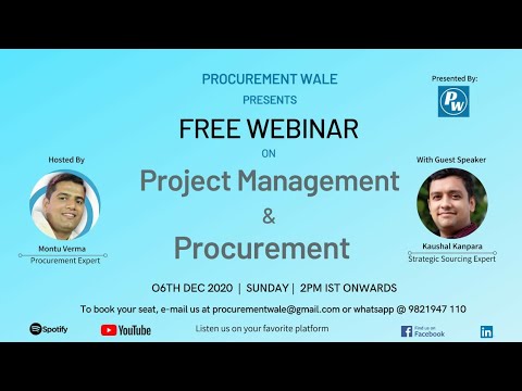 Webinar 17 || Project Management in Procurement