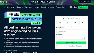 DataCamp BI+ Data Engineering FREE Week Jun 2-8, 2025