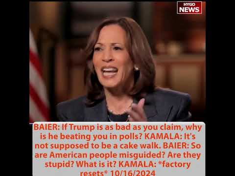 Kamala screaming, humiliating an unmitigated disaster; couldn't answer even basic questions!