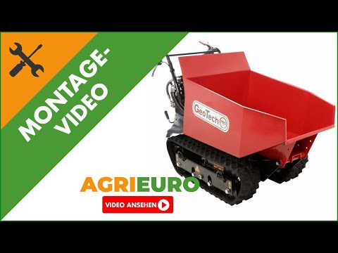 Montagevideo GeotechPro Raupentransporter GeoPorter H-540D Hydro - Hydraulische Mulde 500 kg