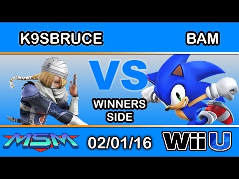 MSM 35 - K9sBruce (Sheik) Vs. DP | BAM (Sonic) Winners Side - Smash Wii U
