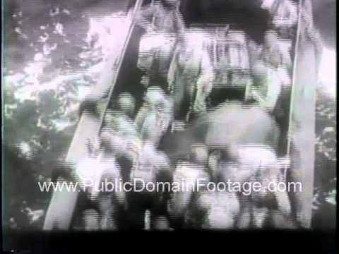 U.S. bombers Pave Way for Invasion Forces in Solomon Islands WWII newsreel archival footage