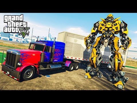 ГТА 5 МОДЫ ТРАНСФОРМЕРЫ БАМБЛБИ СПАСАЕТ ОПТИМУС ПРАЙМ В GTA 5! ОБЗОР МОДА GTA 5 ИГРЫ МУЛЬТИК ВИДЕО