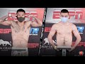 CAMERON KRAEL VS. BOBIRZHAN MOMINOV - FULL WEIGH IN & FACE OFF VIDEO