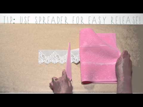 FLOWER LACE silicone edible lace icing mat FLOWER LACE silicone edible lace icing mat