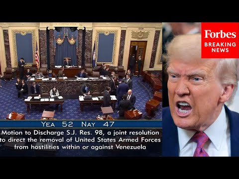 BREAKING NEWS: Senate Votes To Advance War Powers Resolution To Limit Venezuela Hostilities