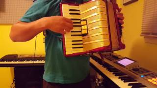 Aunque no estés conmigo los angeles azules acordeon hohner y roland fantom x6 teclado