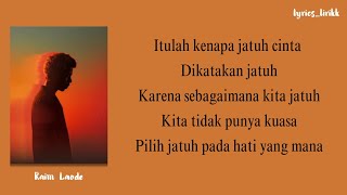 Download lagu Raim Laode Dunia Yang Nanti Lirik  mp3