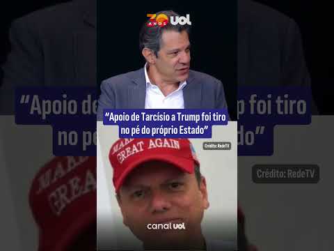 Haddad: ‘Apoio de Tarcísio a Trump foi tiro no pé do próprio Estado’