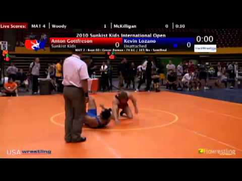 Sunkist Open - Greco - 74kg Semifinals - Kevin Lozano vs. Anton Gottfredson