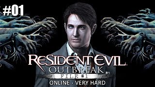 Resident Evil Outbreak File #1 on Very Hard - Online 4 player Co-Op Ep 01