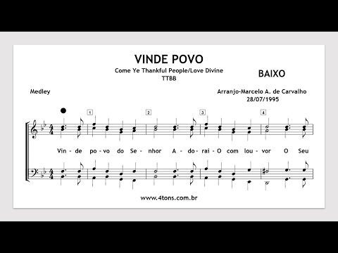 TTBB 0054 BX VINDE POVO BAIXO MIDI