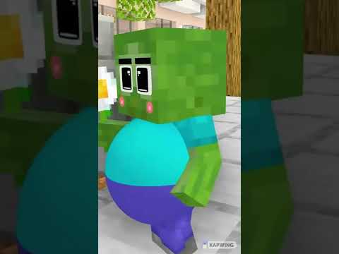 Monster School: Fat Baby Zombie Have Six Pack Because Wolf Girl - Sad Story - Minecraft Animation