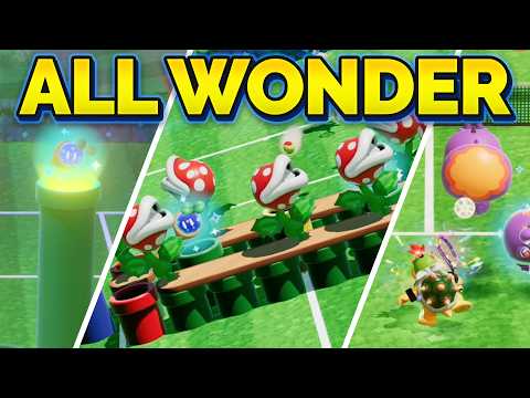 All WONDER Effects - Mario Tennis Fever (Wonder Court)