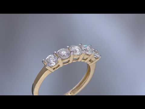 1/2 ct tw or 1.00 ct tw 5-Stone Diamond Band Ring 14K, Affinity on QVC