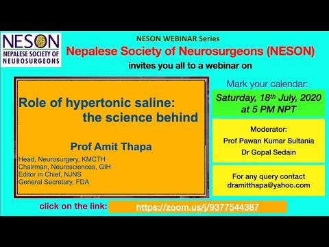 Hypertonic Saline in Neurosurgery: The Science Behind.