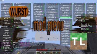 WURST client on TL LAUNCHER download tutorial!(mod menu)