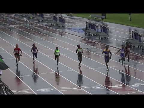 Girls 100m Dash 9-10 Year Old Semi Finals Heat 1- 44th Annual Northwest Track and Field Classic 2019