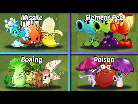 4 Team Random Plants Battles - Who Will Win? - PvZ 2 Team Plants vs Team Plants