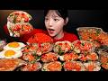 Giant Soy Sauce Marinated Crab Shrimp Mukbang ASMR