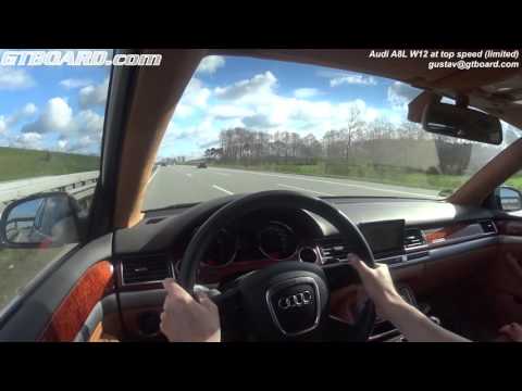 Top speed Audi A8L W12 for 12+ minutes on German Autobahn in 60 fps