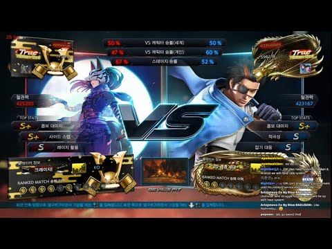 eyemusician (kunimitsu) VS KCE-Fujisawa (hwoarang) - Tekken 7 5.10