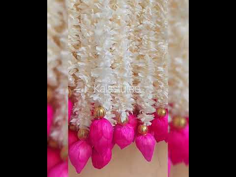 Artificial flower garlands with lotus bud