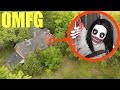 Drone catches Jeff The Killer at his hideout in this scary forest! (he was so angry)
