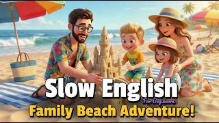 Family Beach Adventure to Brazil | Easy English Listening Story (A2 Level)