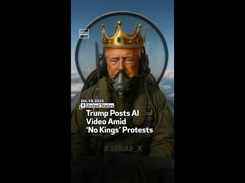 Trump Posts AI Video Amid ‘No Kings’ Protests