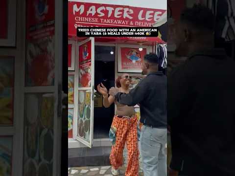 Trying Cheap Chinese Food in Yaba With a Subscriber #shorts