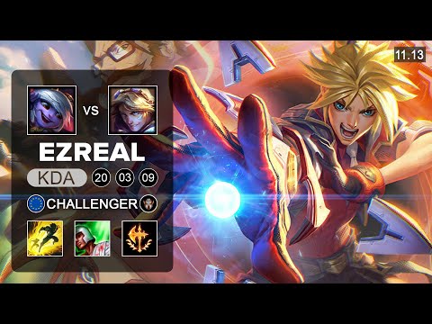 Ezreal ADC vs Tristana - EUW Challenger Patch 11.13