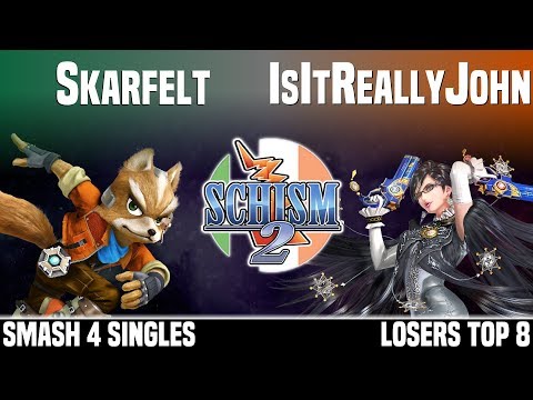 Schism 2 - Skarfelt (Fox) vs IsItReallyJohn (Bayonetta) - SMASH 4 SINGLES - LOSERS TOP 8