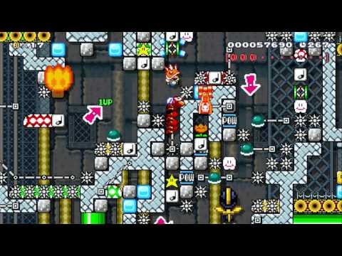 鬼畜半自動　～国交横断～　A+↑長押し 【Hord A+↑】 by ψγYukkunγψ - SUPER MARIO MAKER - NO COMMENTARY 1ax