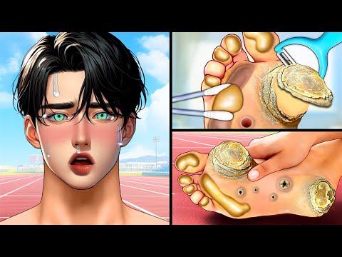 ASMR Treatment for Athlete's Foot has Giant Calluses | TaTA ASMR