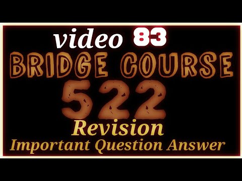 Bridge course 522 । Revision important Question Answer । Part-83