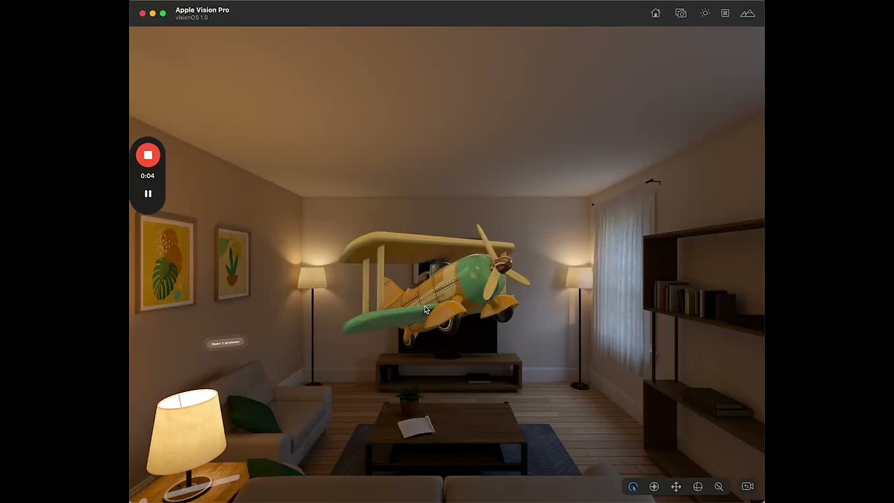 Tap 3D object and fly -Vision Pro