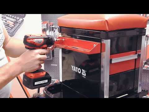 Табурет на колесах YATO с 2 ящиками, 150 кг, 530x470x360 мм (YT-08790) Табурет на колесах YATO с 2 ящиками, 150 кг, 530x470x360 мм (YT-08790)