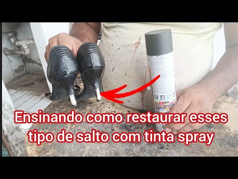 Como pintar com tinta spray sandália ou sapato feminino