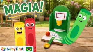 Aprender as Cores | Turma das Cores: Veículos, Animais, Jogos e Comidas Gostosas! | BabyFirst Brasil